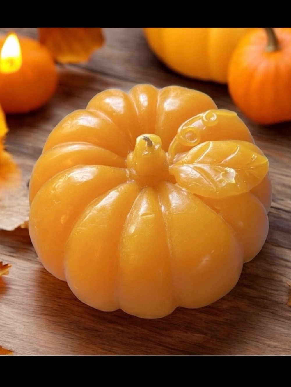 Vintage unused large 2lb pumpkin candle